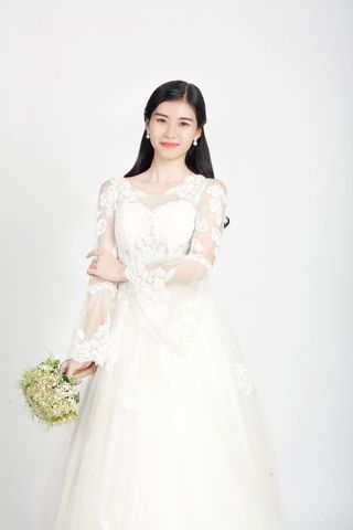 工作室拍摄, 婚礼, 妇女, 新娘, 看着相机, 新婚夫妇, 庆祝活动, 肖像