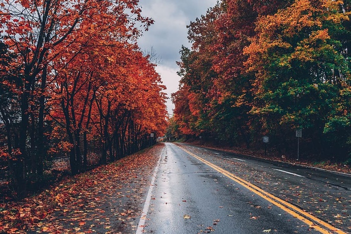 道路广角照片