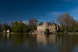 蒙雷波斯，德国路德维希堡，巴登符腾堡，湖泊，城堡，田园诗，浪漫，建筑