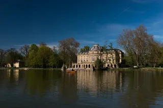 蒙雷波斯，德国路德维希堡，巴登符腾堡，湖泊，城堡，田园诗，浪漫，建筑