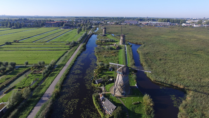 mill，kinderdijk，荷兰，景观，荷兰，草地，灯芯，沟渠