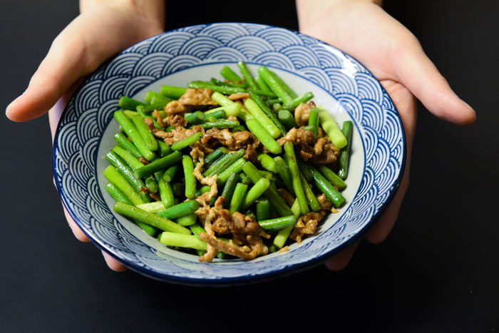猪肉炒豆