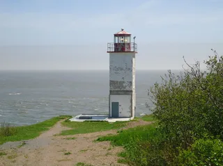 灯塔、海湾、芬迪、加拿大、海岸、景观、海景、不伦瑞克
