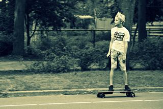 男孩、儿童、青少年、滑板、活动、运动、乐趣、休闲