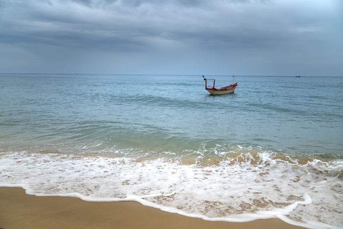 灰色，船，海岸，背景，海湾水，海滩，特写，海岸
