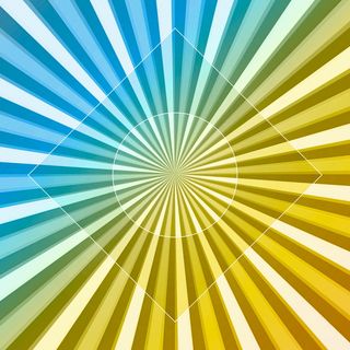 蓝色，黄色，插图，抽象艺术，艺术，辐射，现代艺术，现代