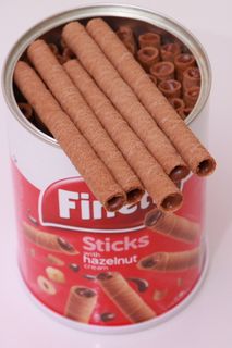 棕色、巧克力、奶油、芬尼蒂、榛子、面包卷、棍棒、甜味