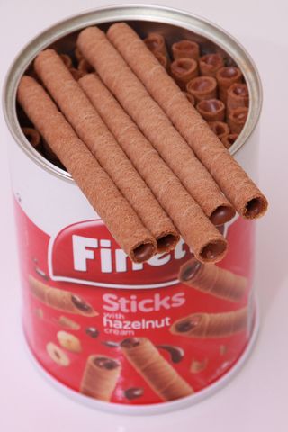 棕色、巧克力、奶油、芬尼蒂、榛子、面包卷、棍棒、甜味