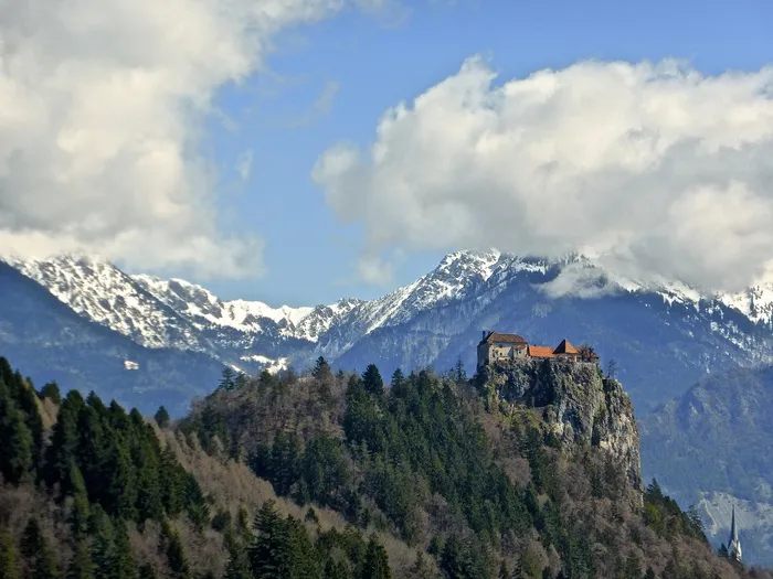 城堡，山脉，山顶，历史，城堡，山脉，景点，中世纪，流血