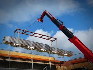 起重机, 最后, Baukran, 网站, 负载起重机, 起重臂, 提升载荷, 集线器