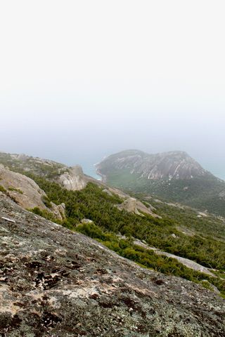 澳大利亚，威尔森岬，威尔森海角海洋国家公园，巨石，雾，海洋，水，奥伯伦山