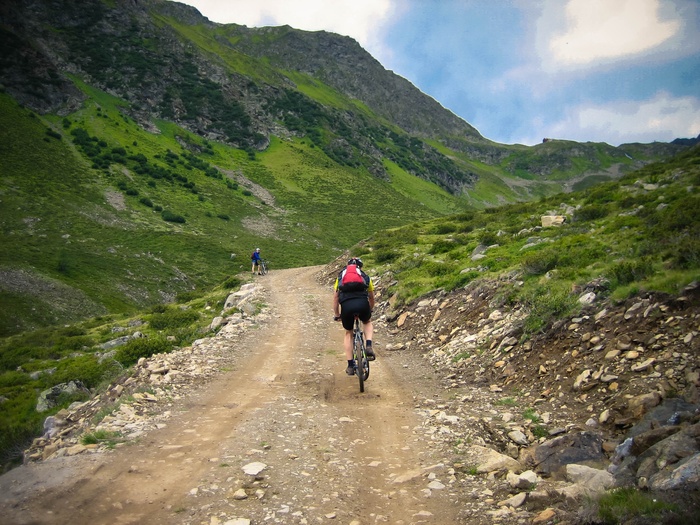 男子，骑行，自行车骑行，山坡，mtb，山地自行车，高山，越野