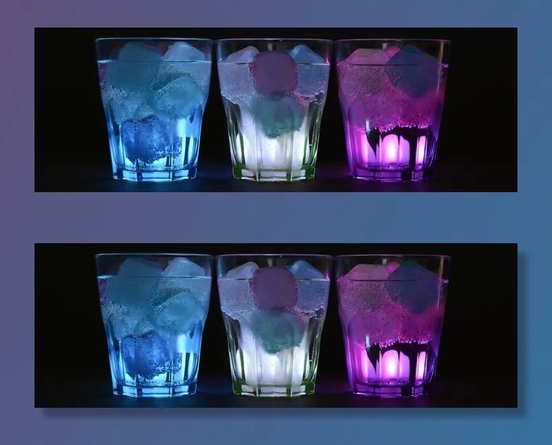 三种，蓝色、白色、紫色、岩镜、眼镜、冰块、照明