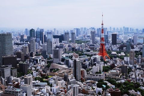 日本, 港区, 六本木山, 城市, 蔓延, 建设, 建筑物, 架构