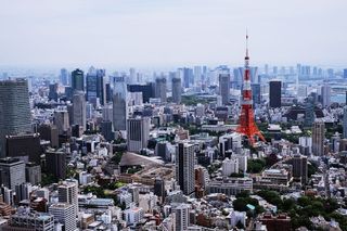 日本, 港区, 六本木山, 城市, 蔓延, 建设, 建筑物, 架构