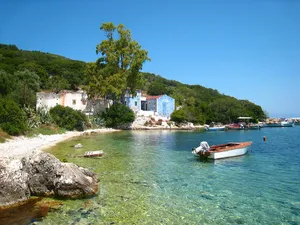 海洋、预订、自然、景观、希腊、夏季、水、度假