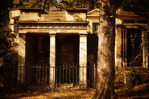 公墓, 坟墓, 陵墓, 老, 法国, 巴黎, pere lachaise, 体系结构