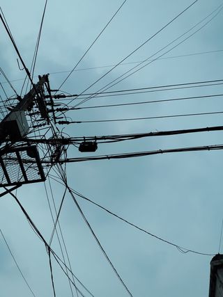 前线、电杆、电杆、电缆、电力、电力线、连接、电源