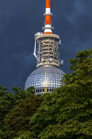 柏林，建筑，电视塔，gewitterstimmung，建筑结构，建筑外观，建筑，塔