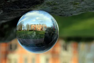 玻璃球，球，玻璃，城堡，建筑，建筑，全球形象，圆形