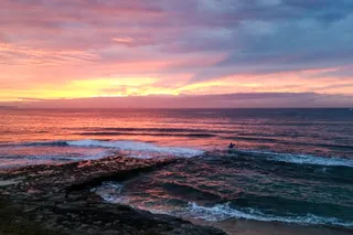 澳大利亚，克罗努拉，橡树公园岩石池，潜水服，冲浪，日出，岩石池，海
