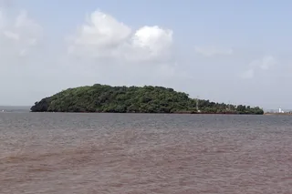 圣哈辛托岛, 果阿, 阿拉伯海, 岛, 印度, 水, 树, 天空