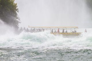 莱茵河瀑布，莱茵河，瀑布，靴子，河流，水团，泡沫，咆哮