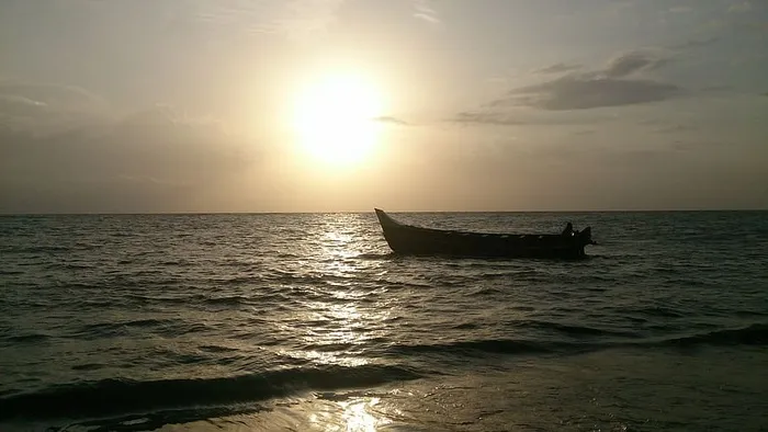 船，身体，水，海滩，风景，旅游，海洋，橙色