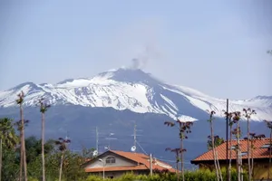 埃特纳，西西里岛，顶峰，高山，积雪，雪山，低温，冬季