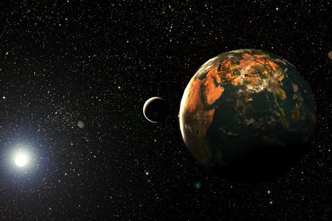 地球插图、天文学、行星、月球、星系、球面、空间、行星-空间