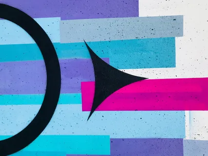 抽象彩画、街头艺术、涂鸦、艺术、城市、混凝土、紫色、青色