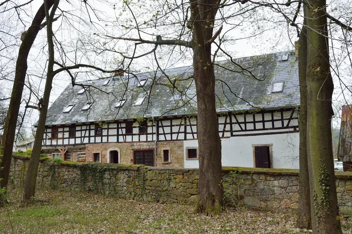 架构, 老, 房子, przysłupowo 半木结构, 建设, 建筑结构, 树, 建筑外观