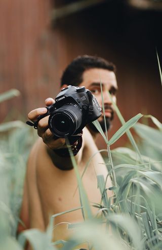 黑色尼康数码单反相机带包