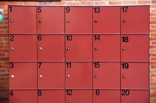 红色1到20号储物柜