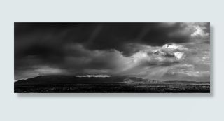 山，风暴，全景，景观，户外，天气，云，云天