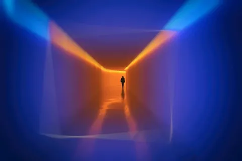 人、步行、隧道、橙色、蓝色、灯光、数字、壁纸 人、步行、隧道、橙色、蓝色、灯光、数字、壁纸