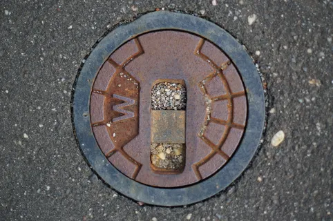 消防栓、道路、沥青、街道、污水、高角度视图、下水道、人孔 消防栓、道路、沥青、街道、污水、高角度视图、下水道、人孔
