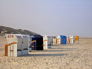 沙滩椅、假日、北海、俱乐部、旅游、沙滩、海滩、陆地