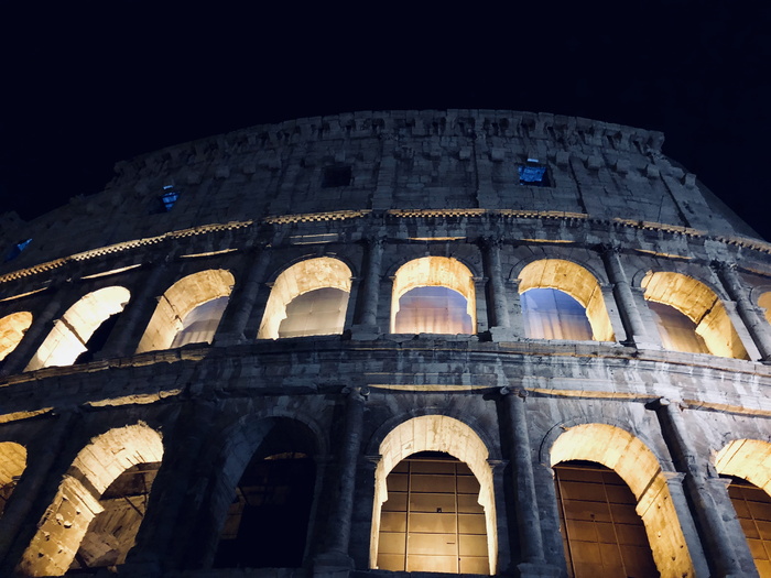 意大利，罗马，夜光，il Coloseo，角斗士，永恒之城，论坛，夜晚