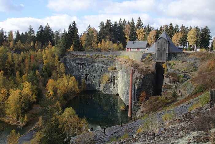 lehesten石板公园，石板，技术纪念碑，树木，植物，建筑，建筑结构，自然