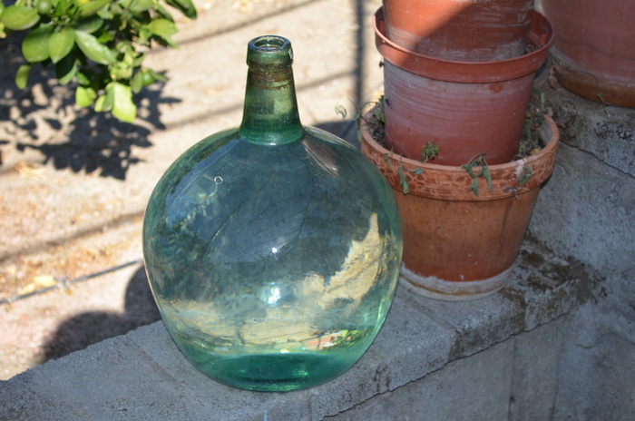 水瓶，油，玻璃，旧，罐，容器，日，瓶