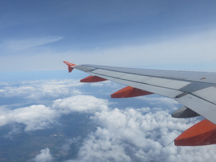 飞行，易捷航空，机翼，天空，飞行，飞行，运输，高