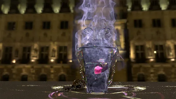 选择性，聚焦摄影，透明，玻璃花瓶，烟雾，药剂，魔术，爱情