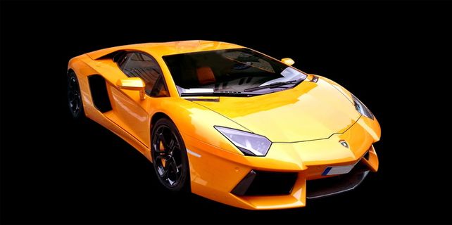 黄色，laborghini aventador supercar，兰博基尼，跑车，赛车，汽车，汽车，图像编辑