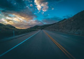 山崖, 巷道, 路, 悬崖边, Gopro, 日落公路, 旅行, 后座