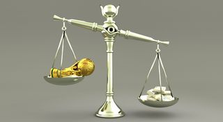 国际足联、足球、体重秤、腐败、金钱、奖杯、俄罗斯、体重秤