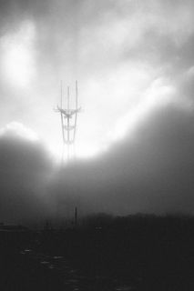 旧金山, 美国, 苏特罗, 塔, 雾, 云, 天空, 云-天空