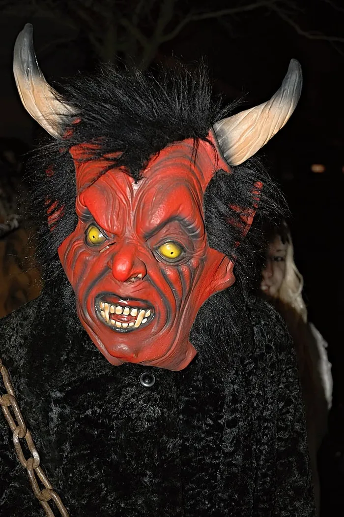 魔鬼，肖像，面具，锁链，米库拉什，角落，毛皮，魔鬼