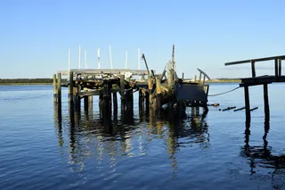 飓风马修、损坏、码头、码头、户外、碎片、天气、风暴