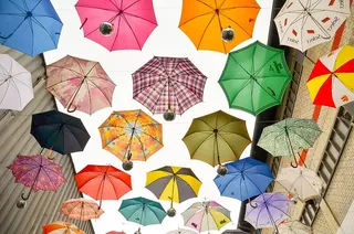 雨伞，防护，雨天，阳伞，四月天气，屏风，艺术，多彩
